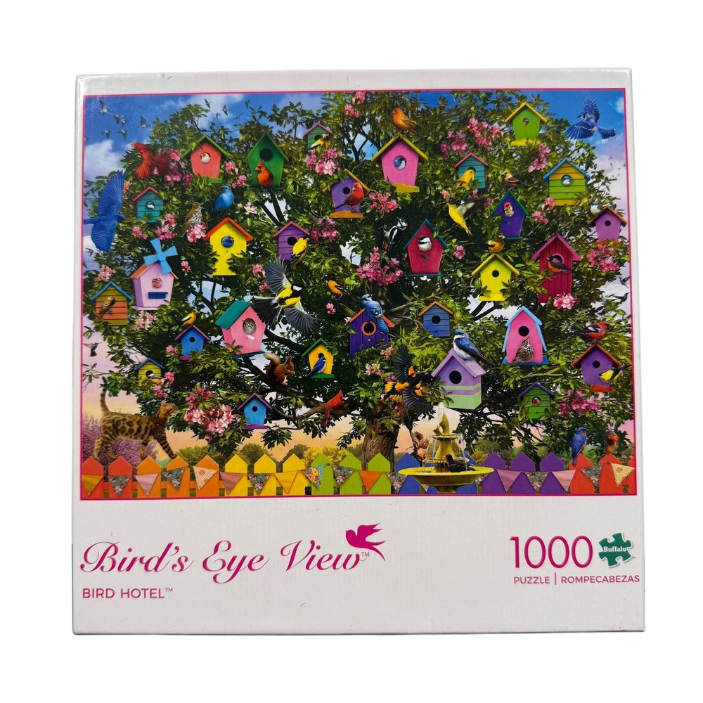 Buffalo Games Bird's Eye View Bird Hotel 1000 Piece Jigsaw Puzzle UNCOUNTED